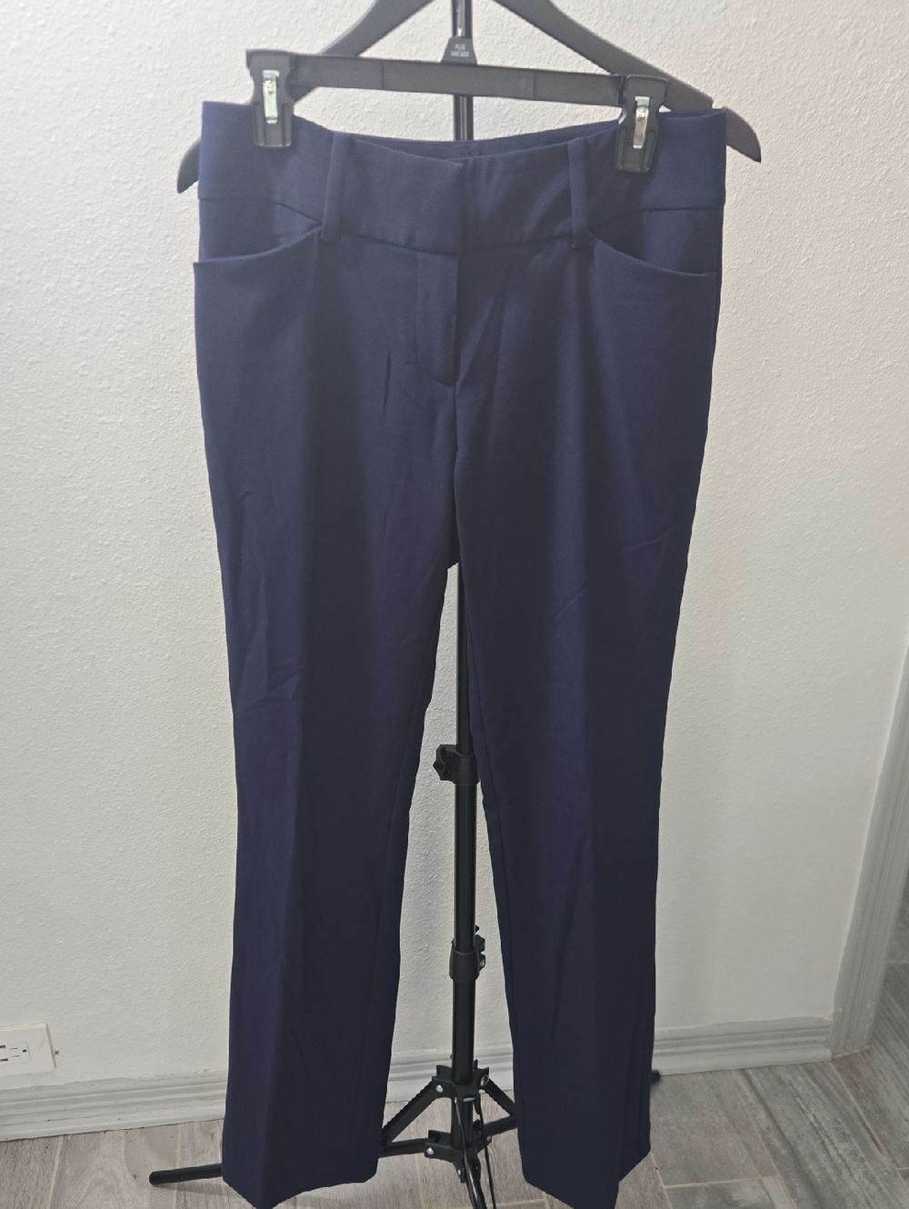 New York & Company Navy Straight-Leg Dress Pants